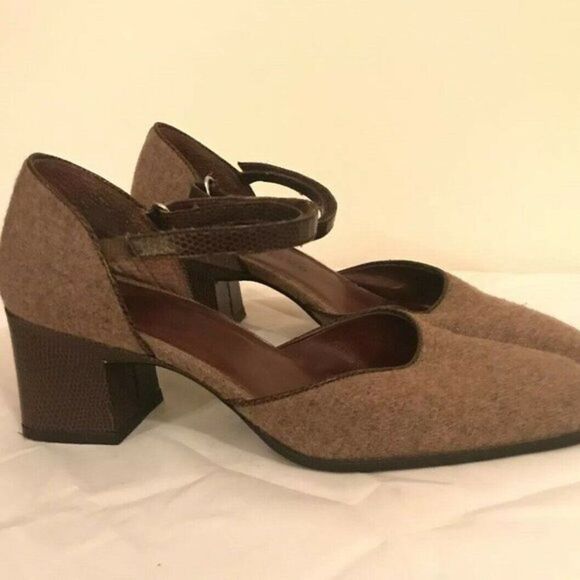 Bandolino Shoes Block Heel Ankle Strap Square Toe Y - Picture 6 of 7
